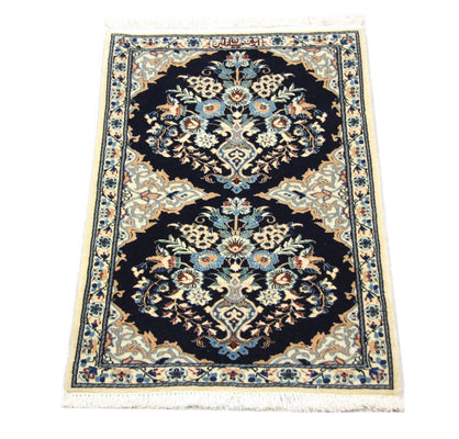Tapis persan - Nain - 75 x 50 cm - bleu