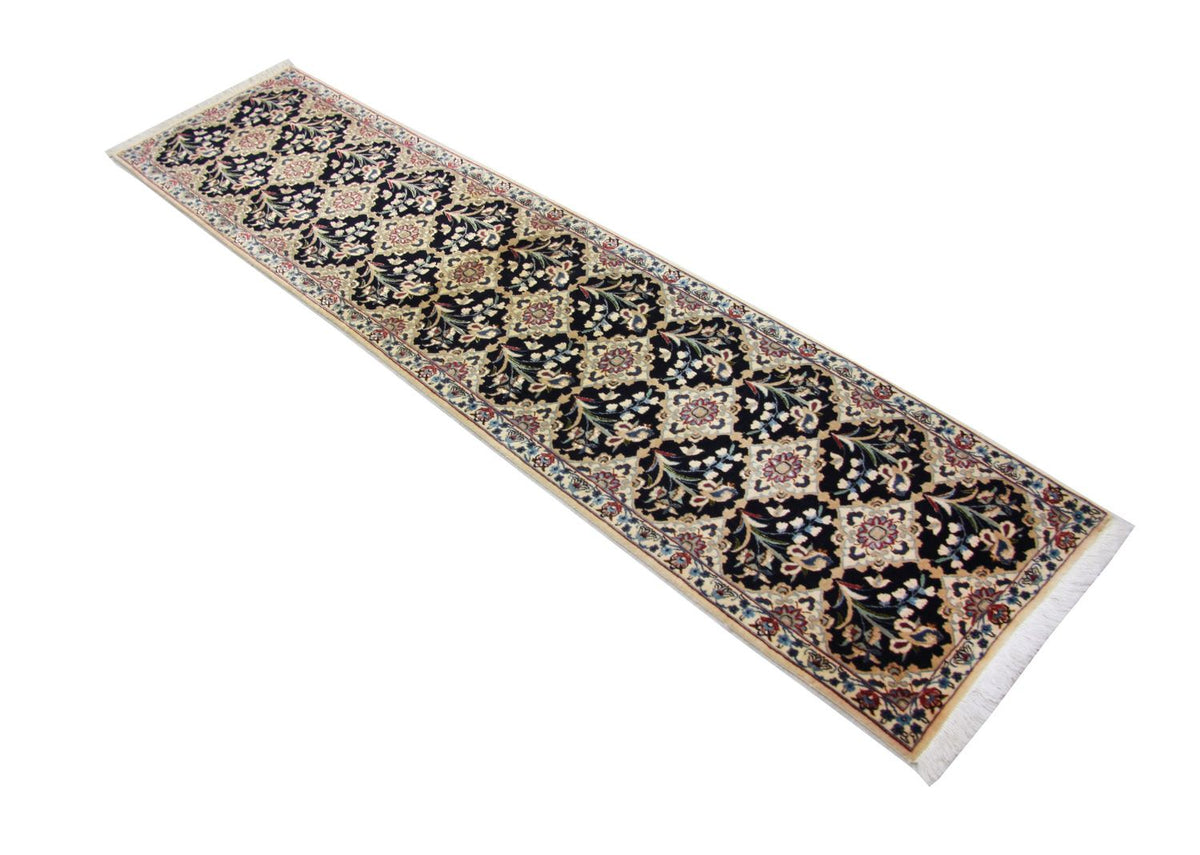 Tapis de couloir Tapis persan - Nain - Premium - 203 x 48 cm - bleu