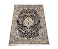 Tapis persan - Nain - Premium - 152 x 106 cm - bleu foncé