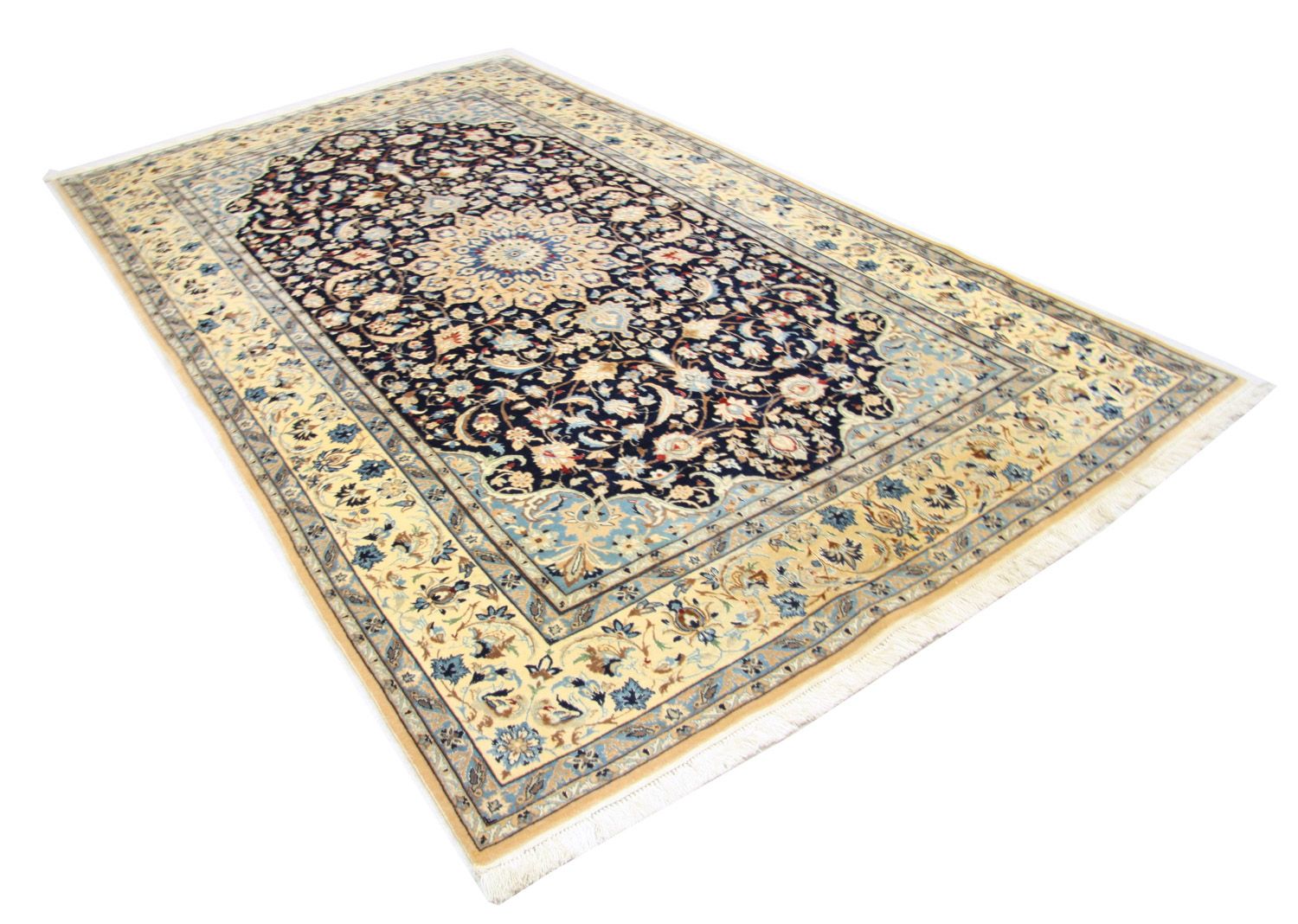 Tapis persan - Nain - Premium - 261 x 155 cm - bleu