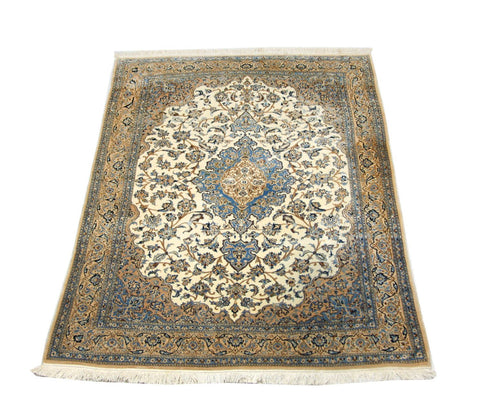 Tapis persan - Nain - Premium - 190 x 127 cm - blanc naturel