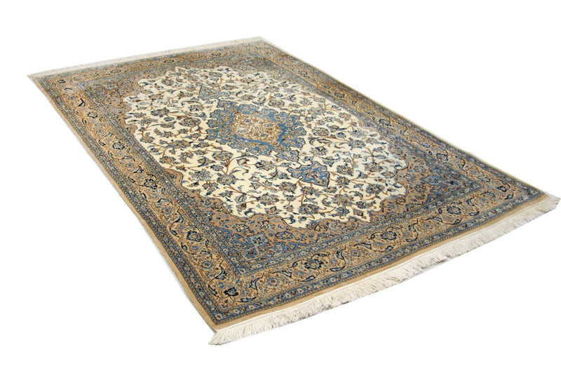 Tapis persan - Nain - Premium - 190 x 127 cm - blanc naturel