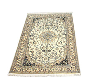 Tapis persan - Nain - Premium - 205 x 125 cm - blanc naturel