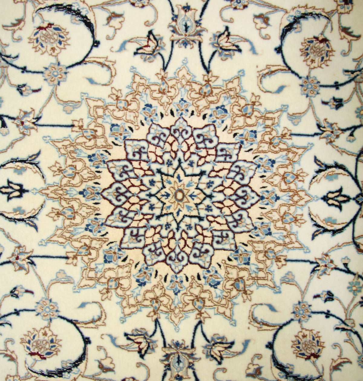 Tapis persan - Nain - Premium - 205 x 125 cm - blanc naturel