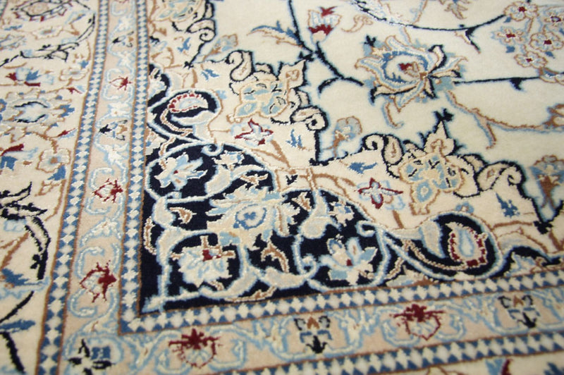 Tapis persan - Nain - Premium - 205 x 125 cm - blanc naturel
