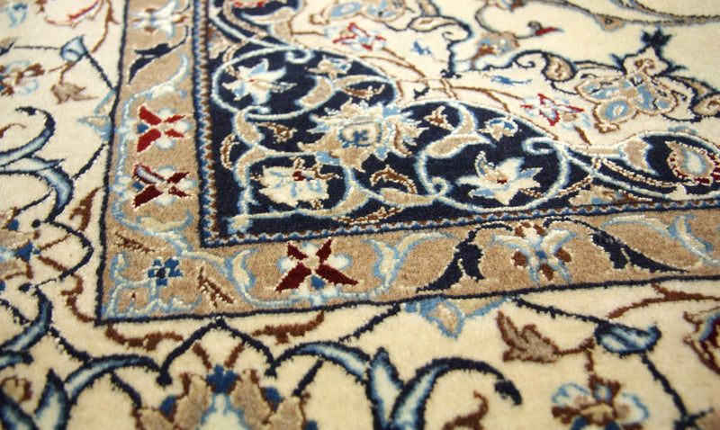 Tapis persan - Nain - Premium - 205 x 125 cm - blanc naturel