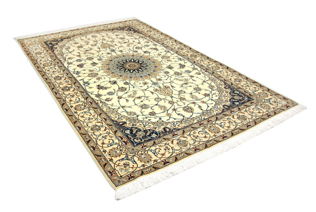 Tapis persan - Nain - Premium - 205 x 125 cm - blanc naturel