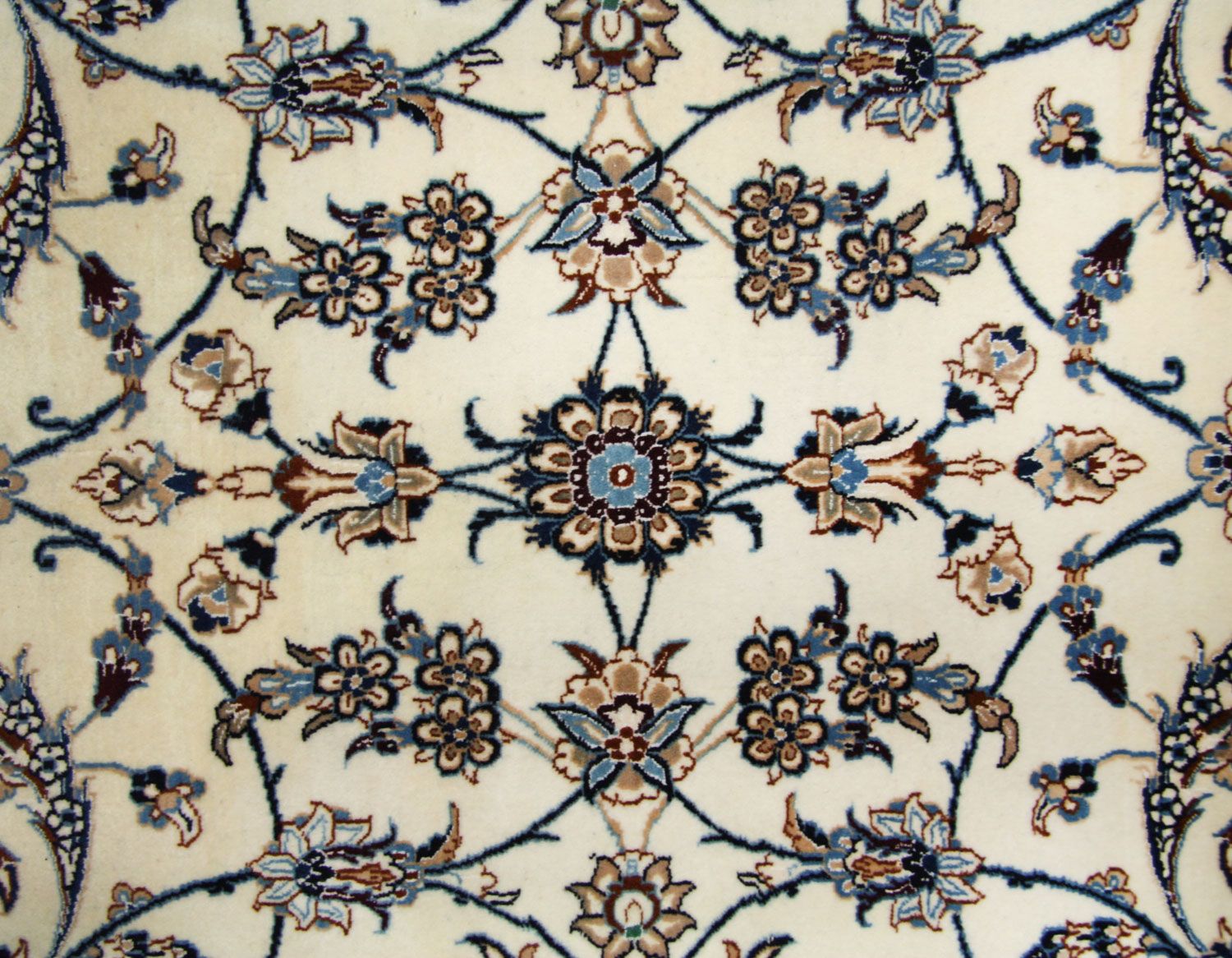 Tapis persan - Nain - Premium - 253 x 165 cm - blanc naturel
