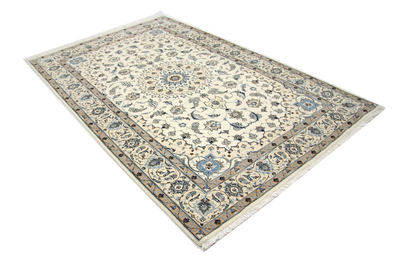 Tapis persan - Nain - Premium - 212 x 135 cm - blanc naturel