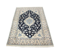 Tapis persan - Nain - Premium - 256 x 172 cm - bleu foncé