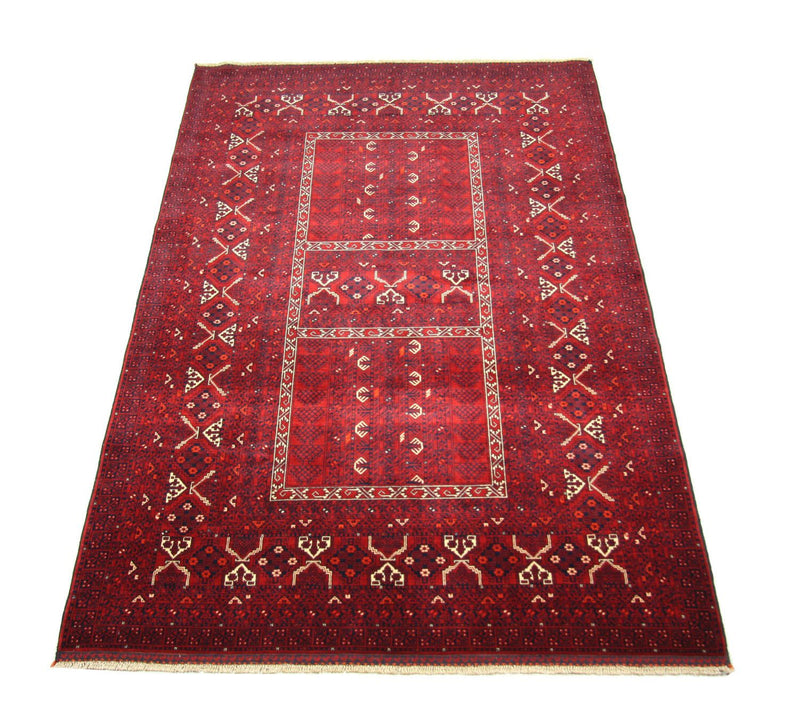 Tapis afghan - 250 x 166 cm - rouge