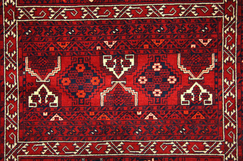 Tapis afghan - 250 x 166 cm - rouge