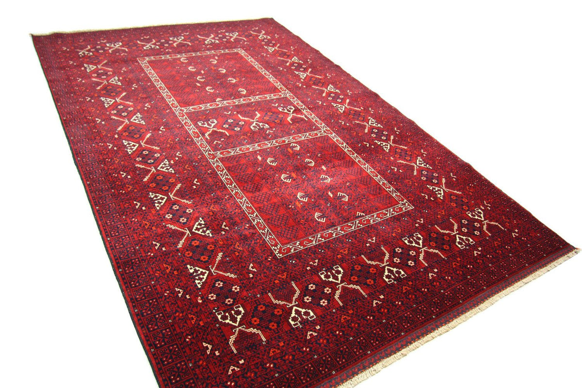 Tapis afghan - 250 x 166 cm - rouge