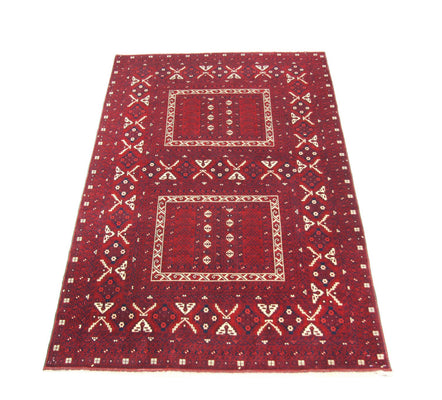 Tapis afghan - 250 x 157 cm - rouge