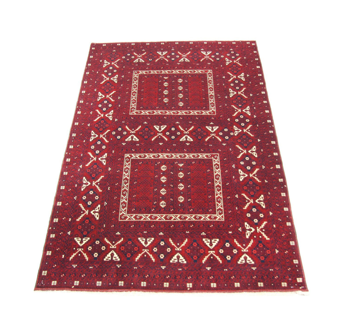 Tapis afghan - 250 x 157 cm - rouge