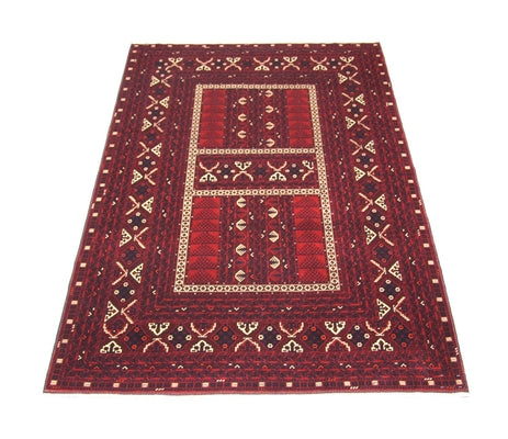 Tapis afghan - 244 x 157 cm - rouge