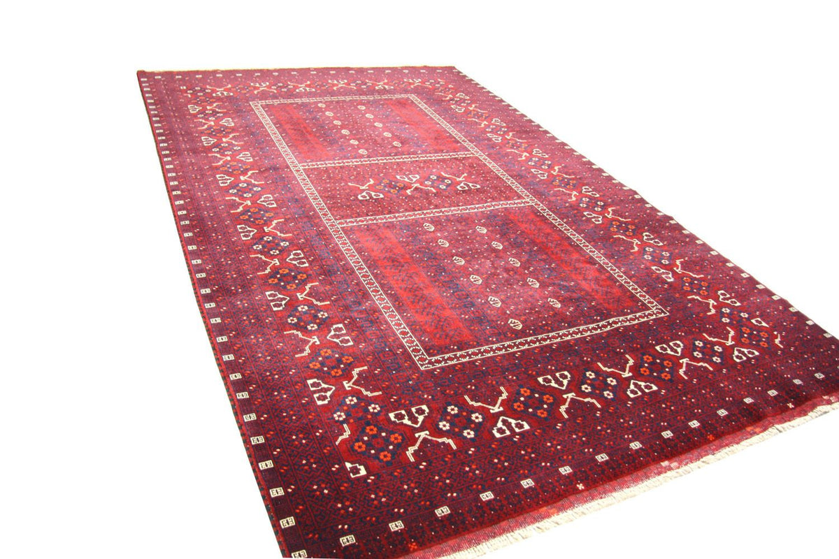 Tapis afghan - 250 x 157 cm - rouge