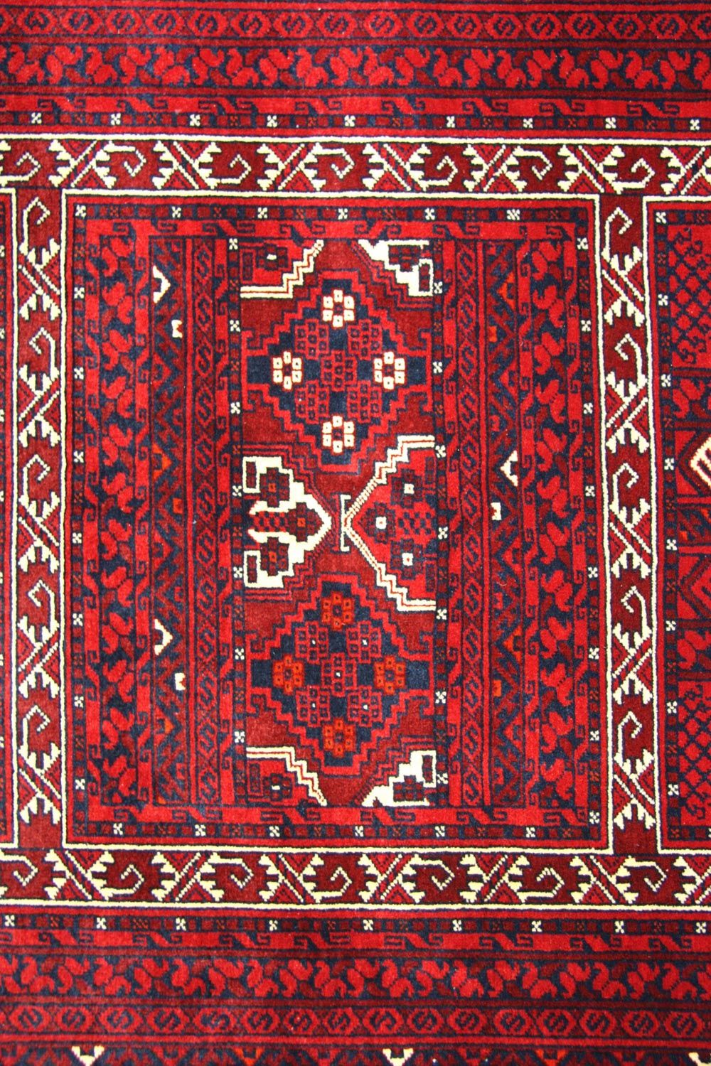 Tapis afghan - 256 x 168 cm - rouge