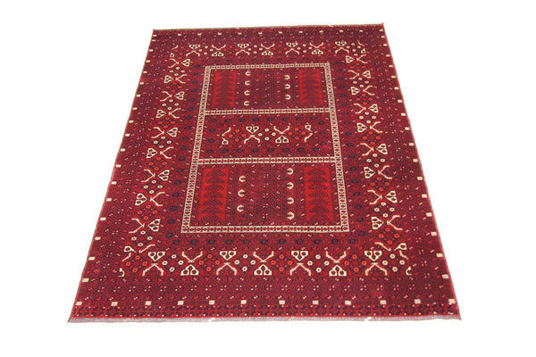 Tapis afghan - 250 x 170 cm - rouge