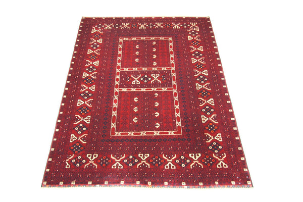 Tapis afghan - 230 x 177 cm - rouge