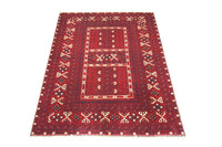 Tapis afghan - 230 x 177 cm - rouge