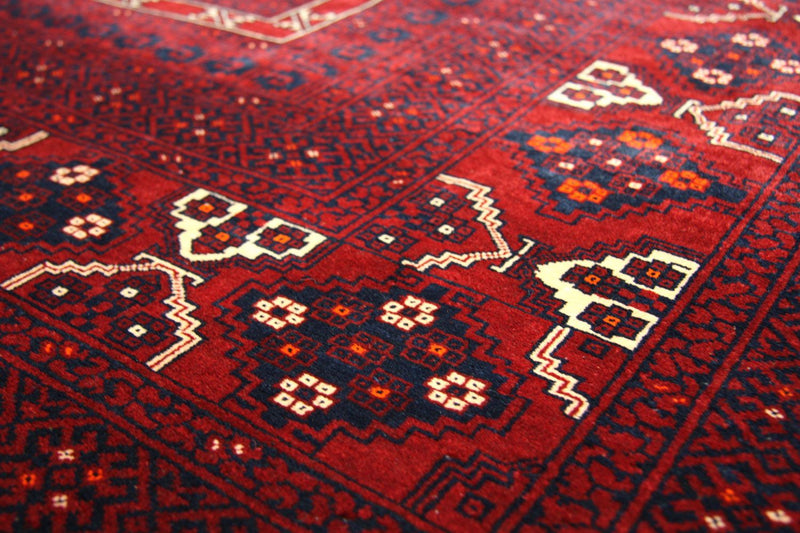 Tapis afghan - 230 x 177 cm - rouge