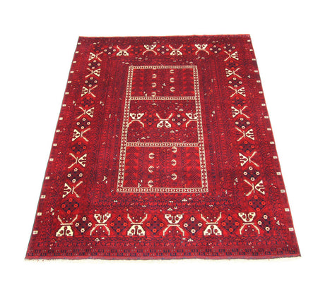 Tapis afghan - 248 x 158 cm - rouge