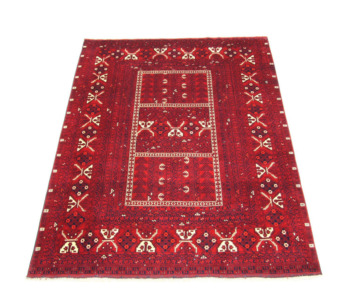 Tapis afghan - 248 x 158 cm - rouge