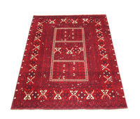 Tapis afghan - 248 x 158 cm - rouge