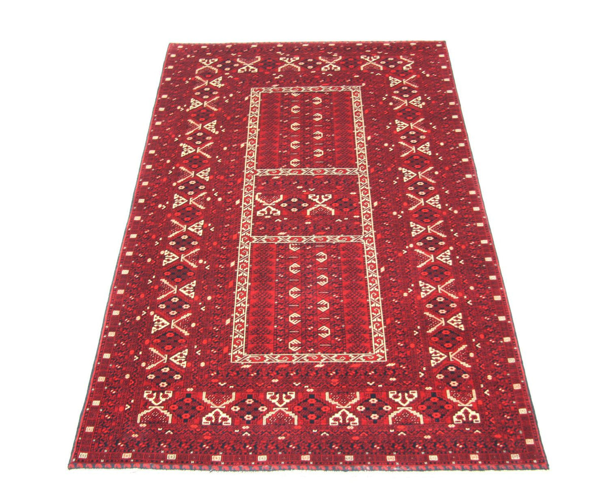 Tapis afghan - 252 x 166 cm - rouge