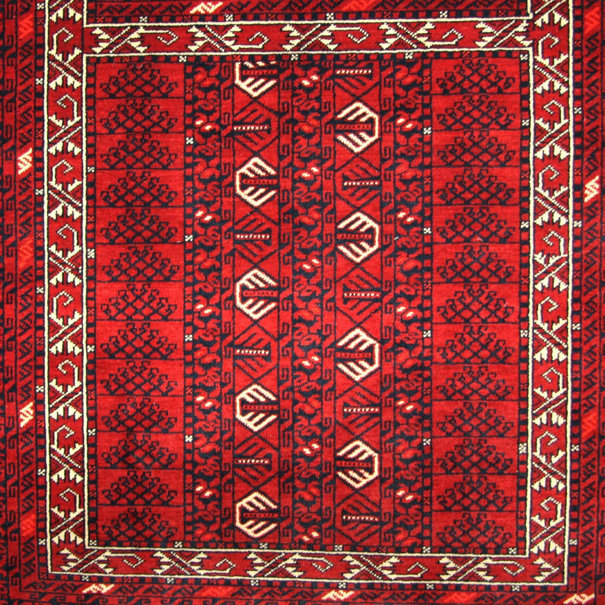 Tapis afghan - 252 x 166 cm - rouge