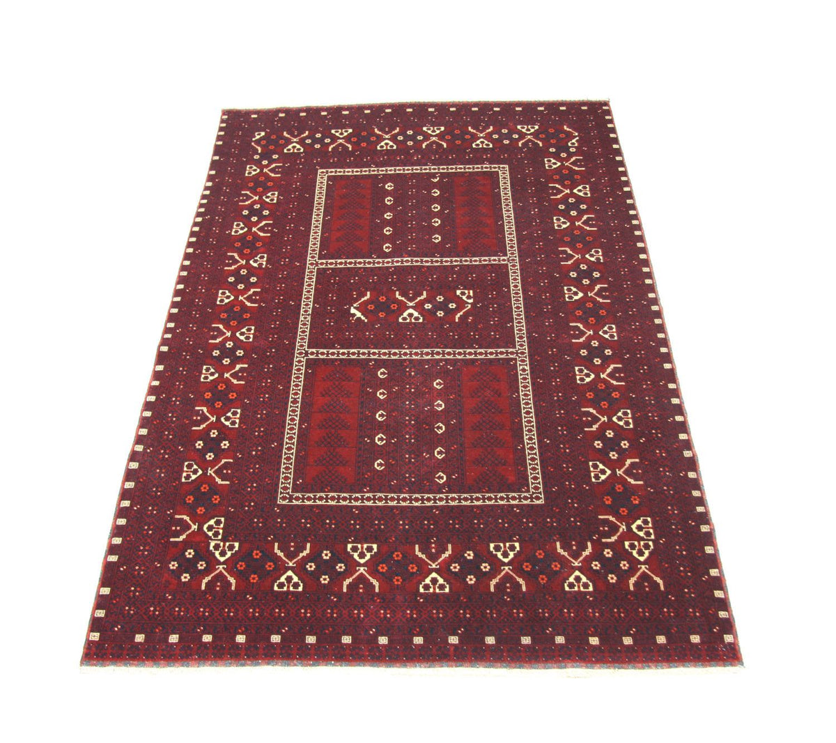Tapis afghan - 246 x 163 cm - rouge