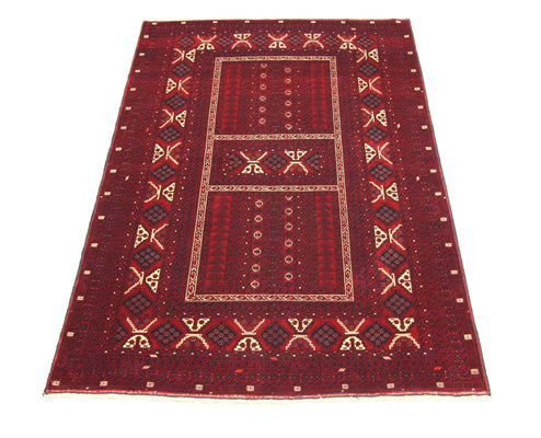 Tapis afghan - 246 x 163 cm - rouge