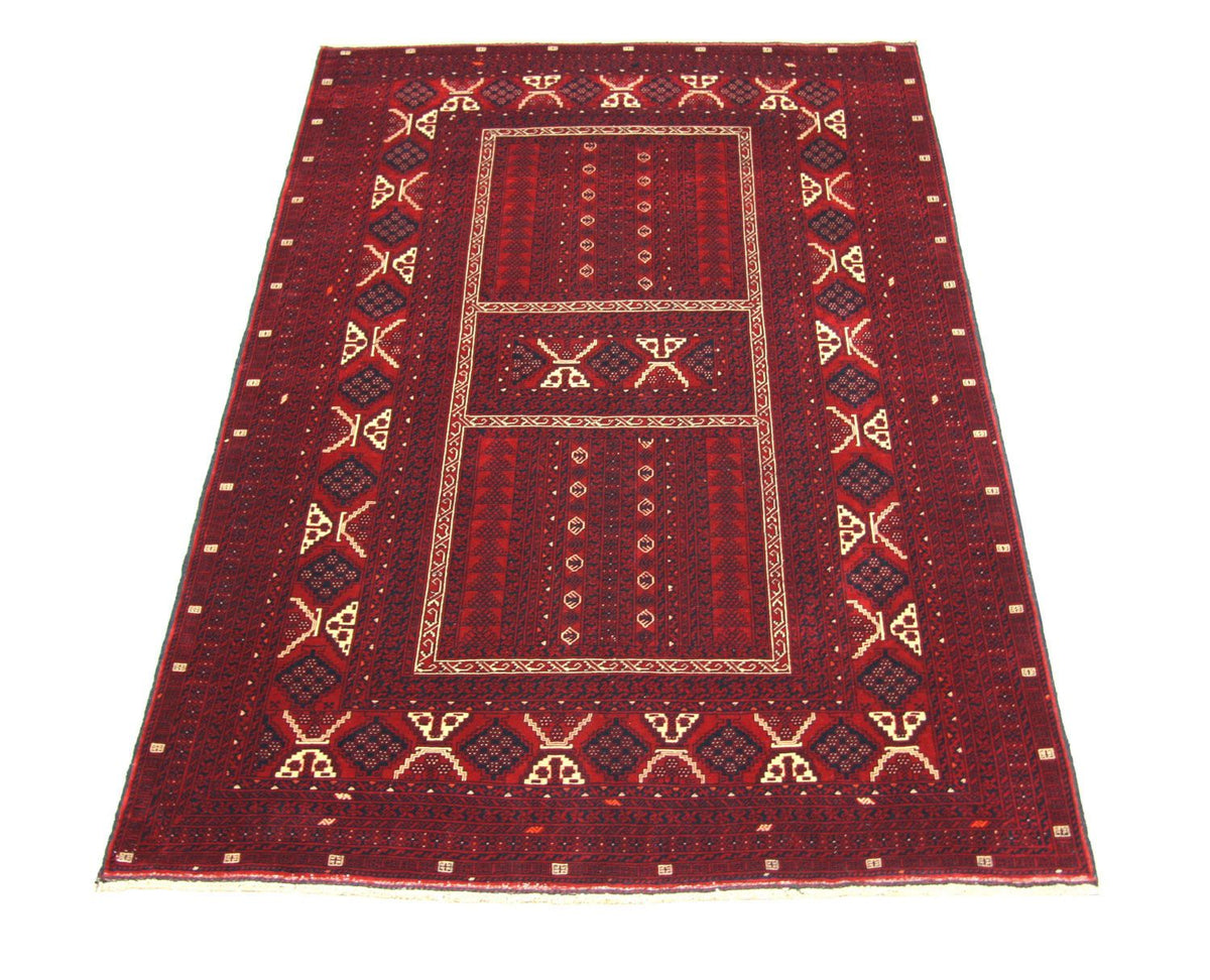Tapis afghan - 246 x 163 cm - rouge