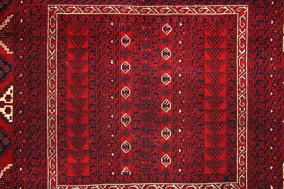 Tapis afghan - 246 x 163 cm - rouge