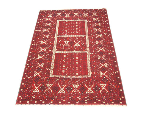 Tapis afghan - 247 x 161 cm - rouge