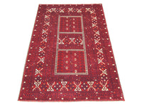 Tapis afghan - 248 x 158 cm - rouge