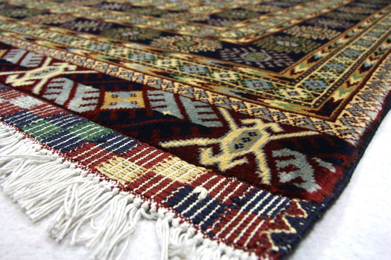 Tapis afghan - 298 x 199 cm - bleu