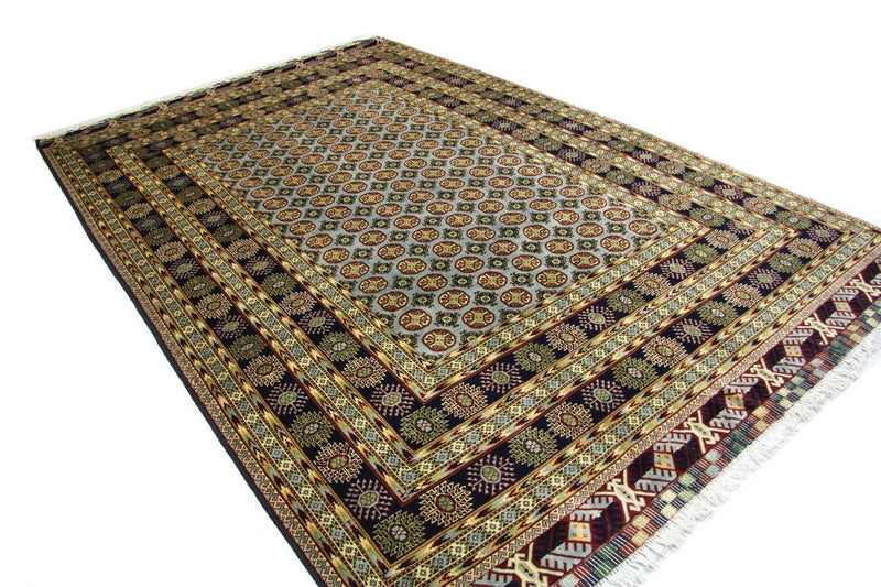 Tapis afghan - 298 x 199 cm - bleu