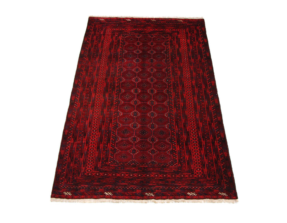 Tapis afghan - 230 x 140 cm - rouge