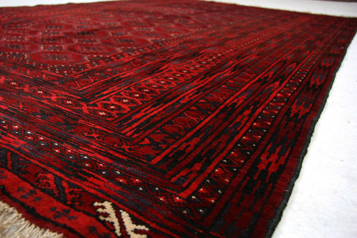 Tapis afghan - 230 x 140 cm - rouge