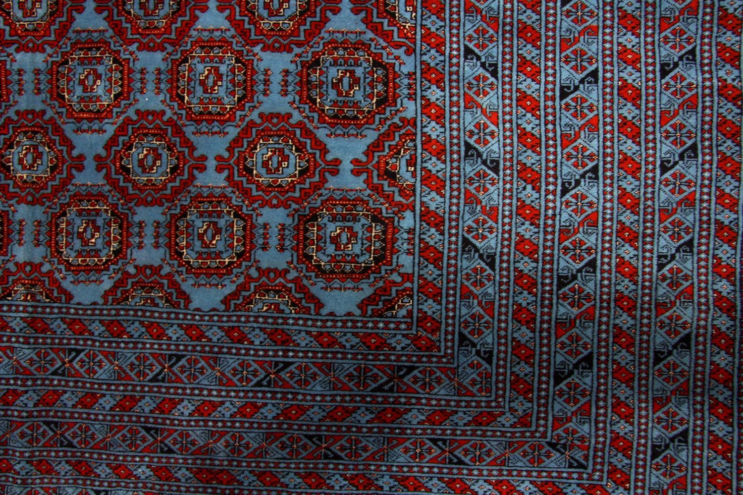 Tapis afghan - Boukhara - 286 x 198 cm - bleu
