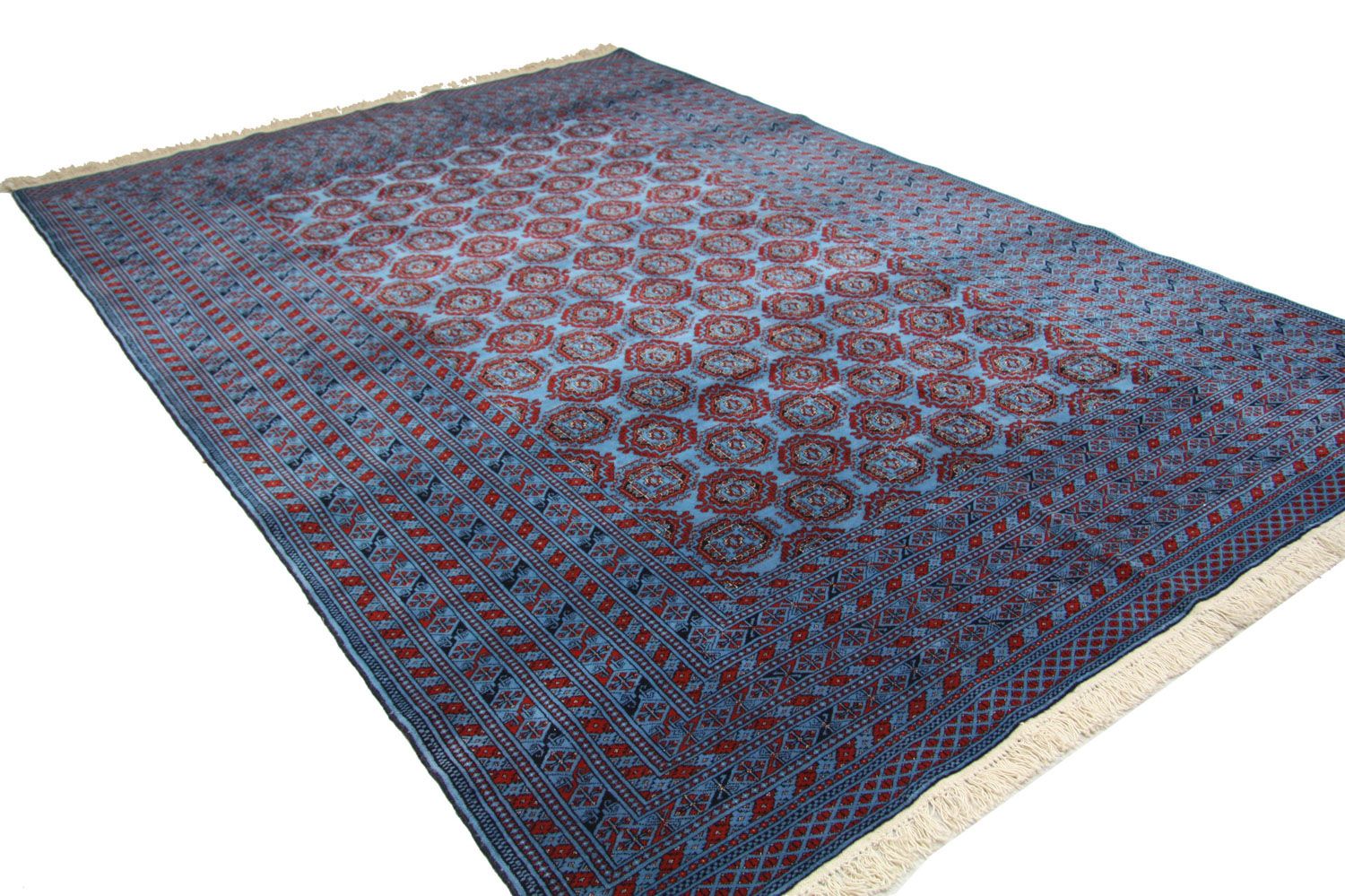 Tapis afghan - Boukhara - 286 x 198 cm - bleu
