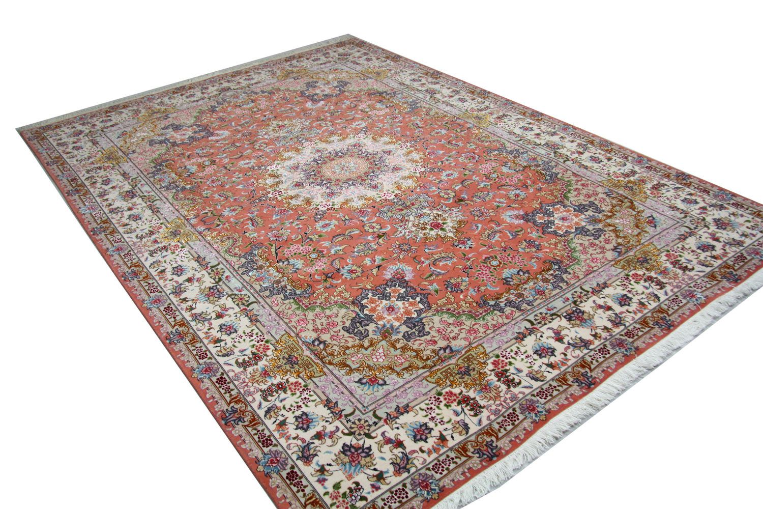 Tapis persan - Tabriz - Royal - 302 x 202 cm - orange