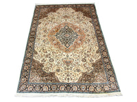 Tapis en soie - Soie du Cachemire - 272 x 177 cm - beige