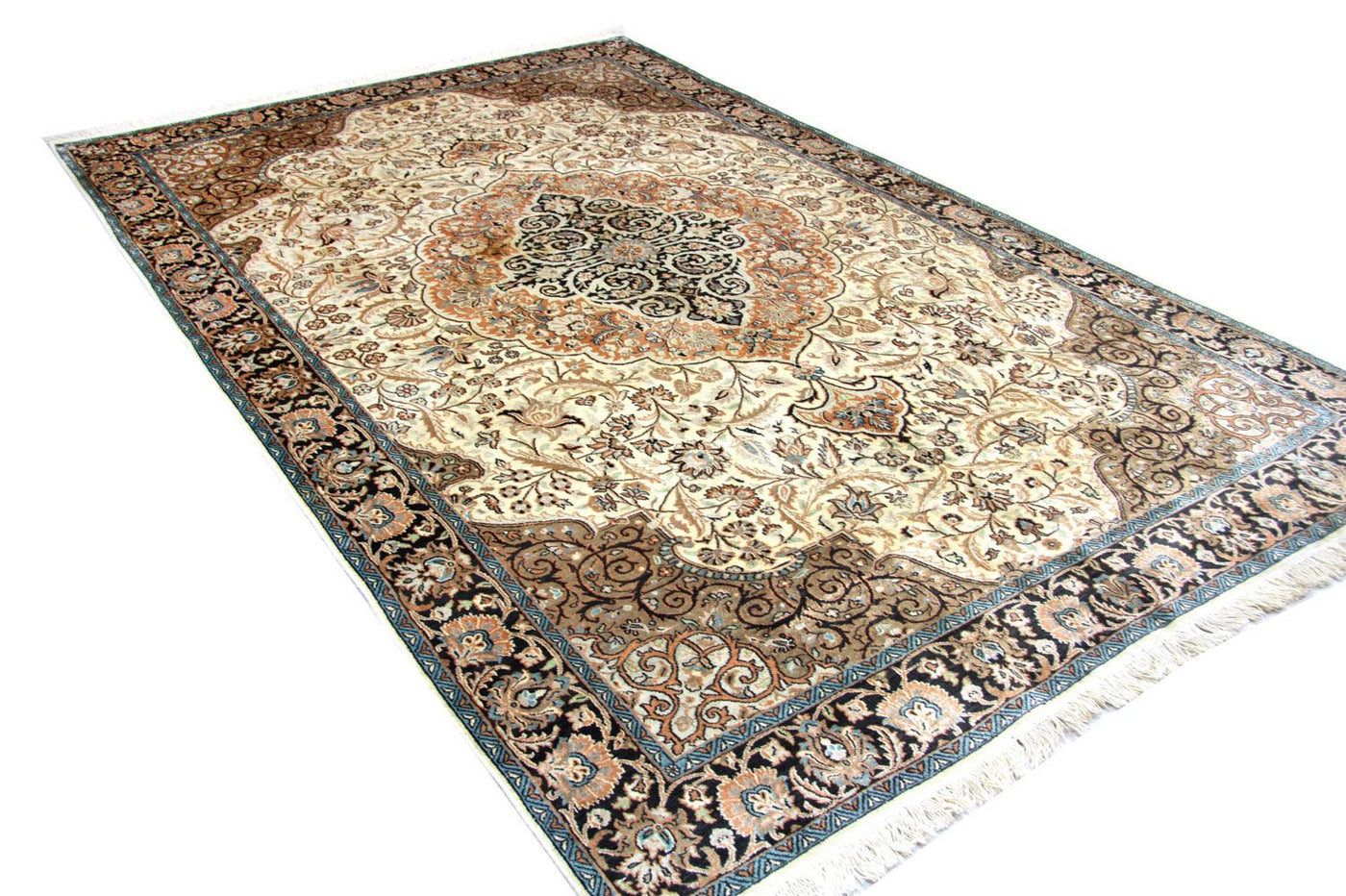 Tapis en soie du Cachemire Tapis 272x177cm - Tapis oriental