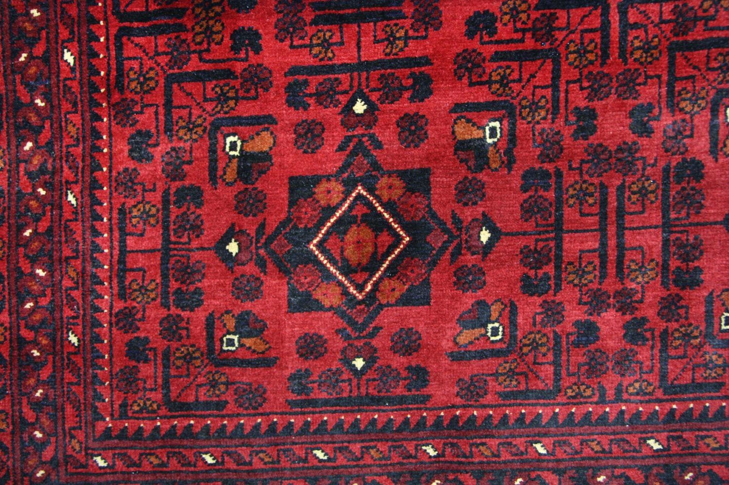 Tapis afghan - Kunduz - 290 x 207 cm - rouge