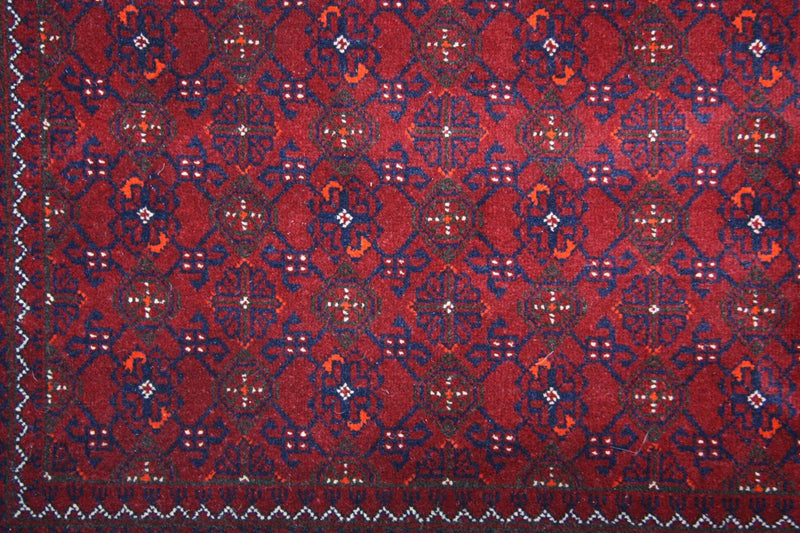 Tapis afghan - 288 x 193 cm - rouge