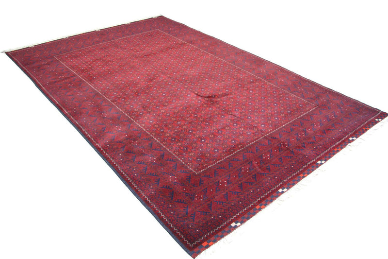 Tapis afghan - 288 x 193 cm - rouge