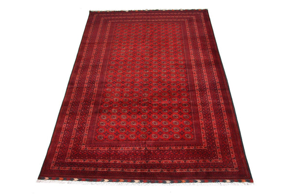 Tapis afghan - Boukhara - 293 x 192 cm - rouge